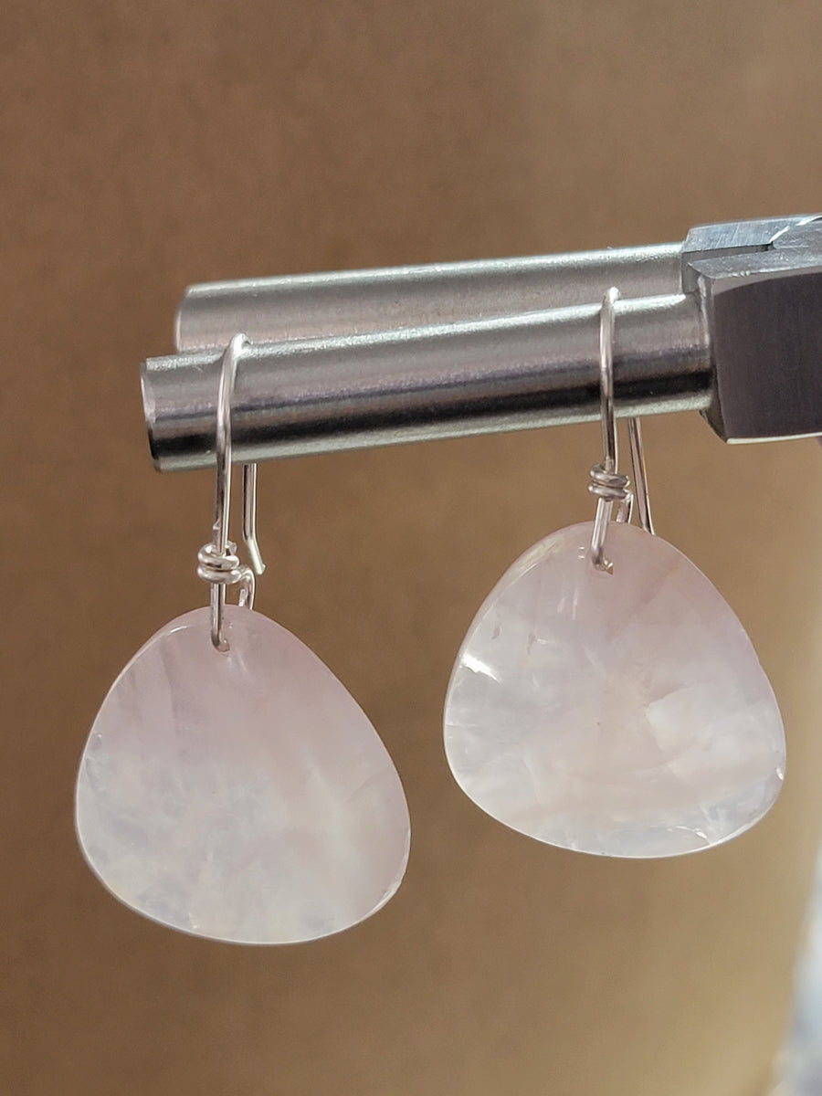 Rose quartz earrings – Alma Naturals Idaho