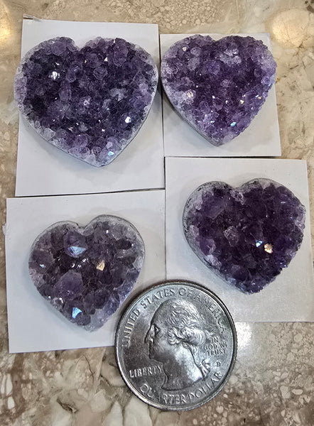 Uruguay crystal hearts