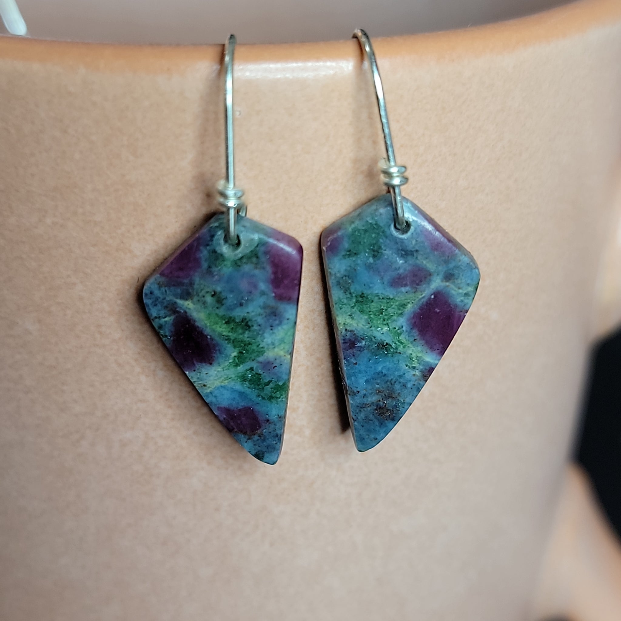 Ruby in Kyanite earrings