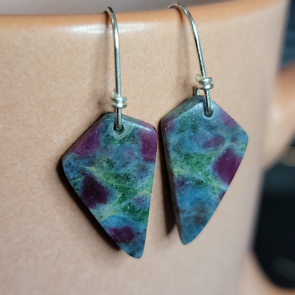 Ruby in Kyanite earrings