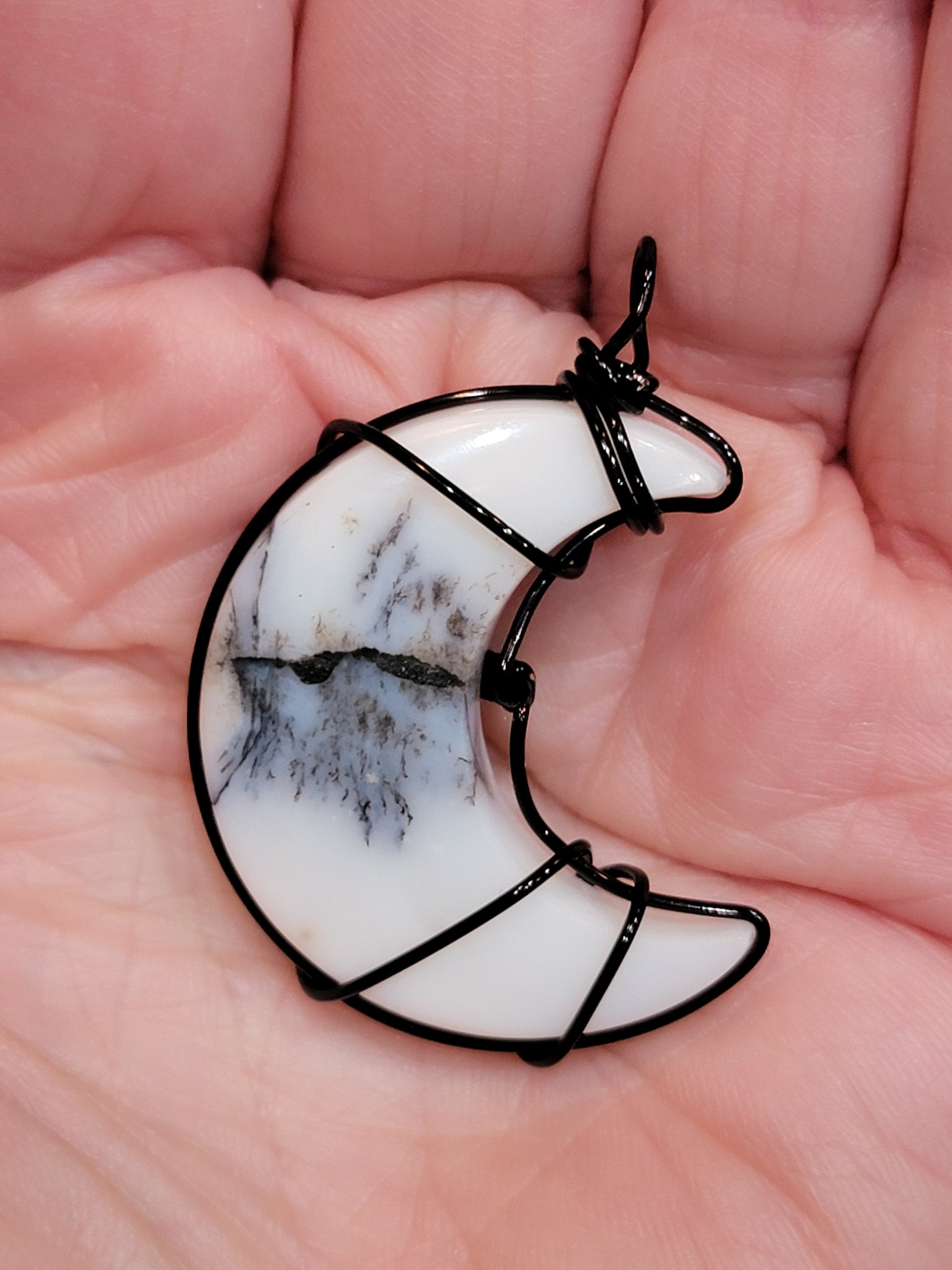 Dendritic opal moon