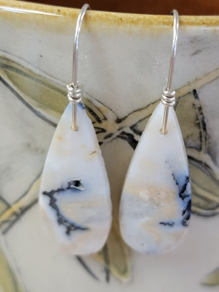 Dendritic opal earrings