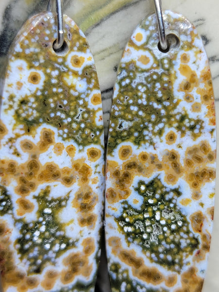 Ocean jasper earrings