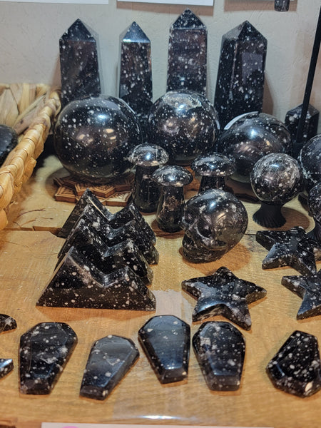 RARE Galaxy Obsidian Cabochon Carvings