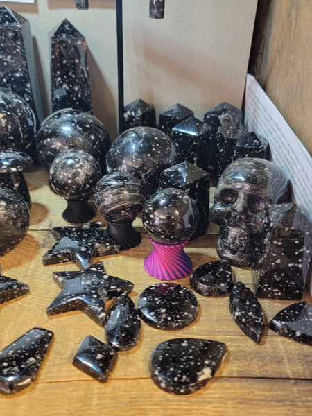 RARE Galaxy Obsidian Cabochon Carvings
