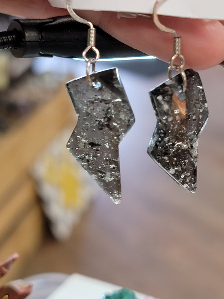 RARE Galaxy Obsidian (stainless steel) Earrings