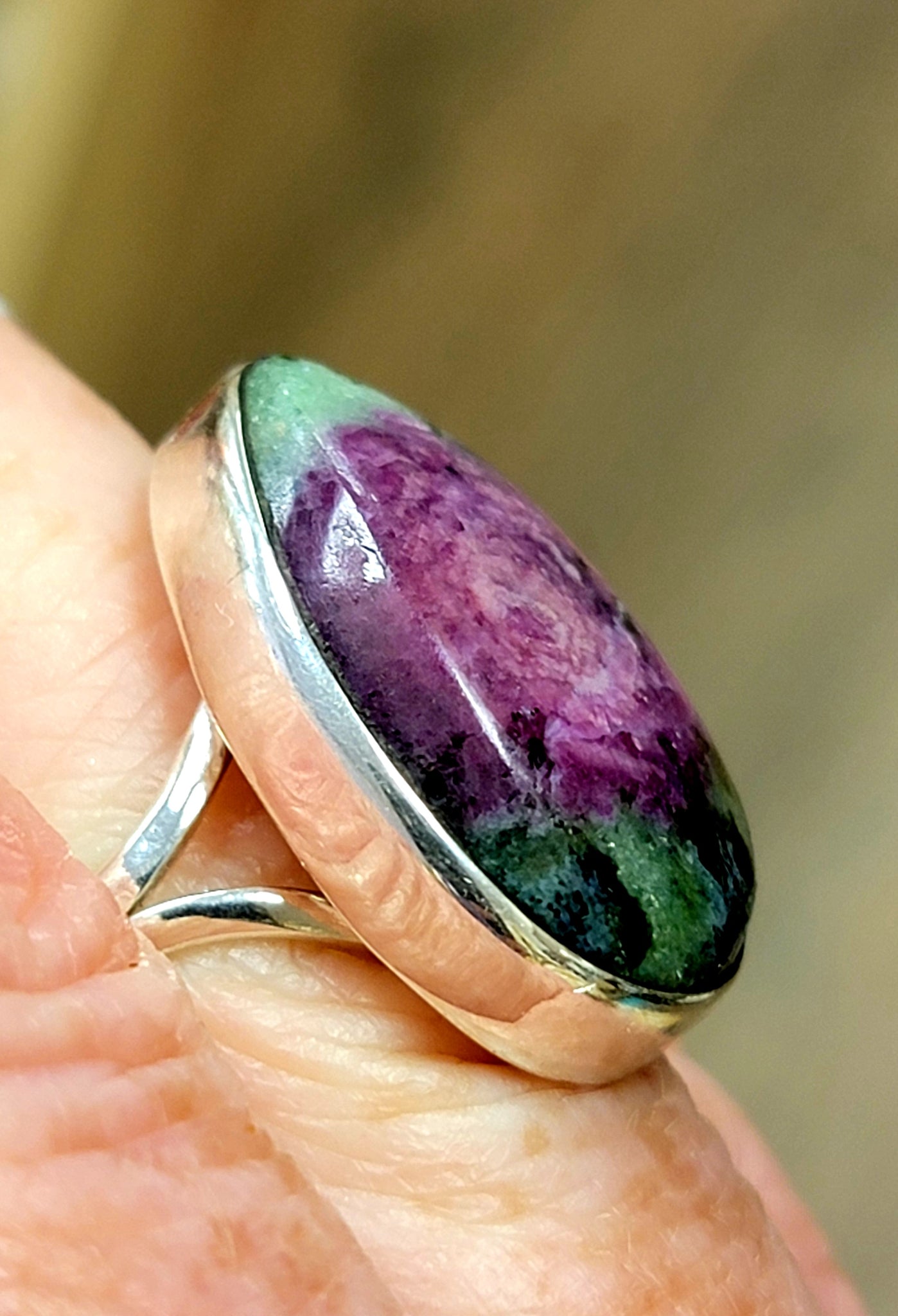Ruby Fuschite ring size 7
